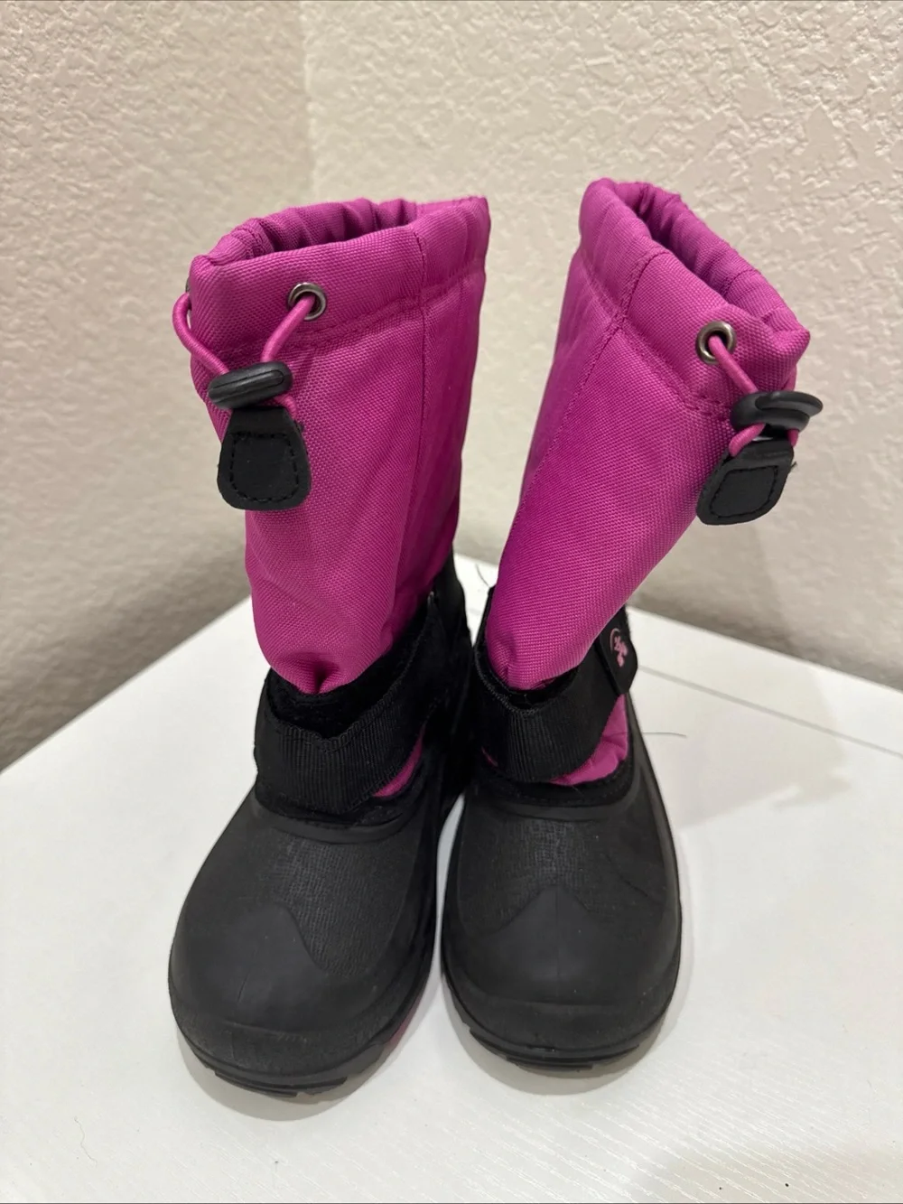 Kamik Kids Snow Boots Size 12 Pink Black Waterproof Winter Boots Cold Weather